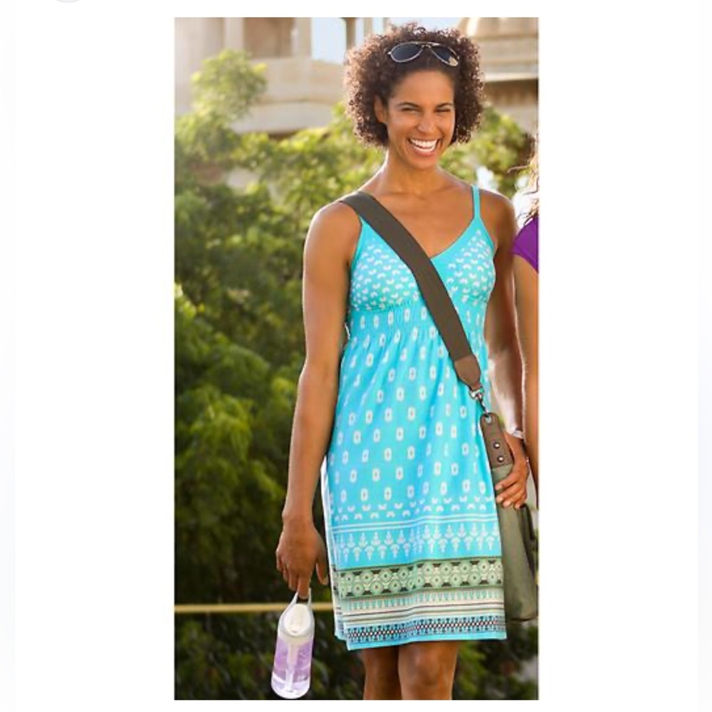 Athleta Bahia border dress Women's Blue‎ Sleeveless size small